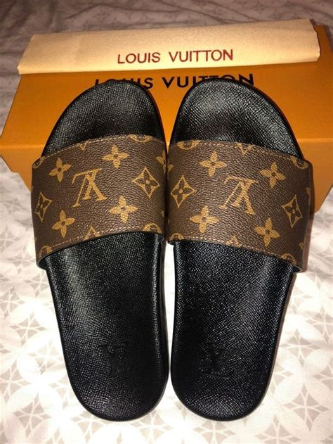 lv slides women fur